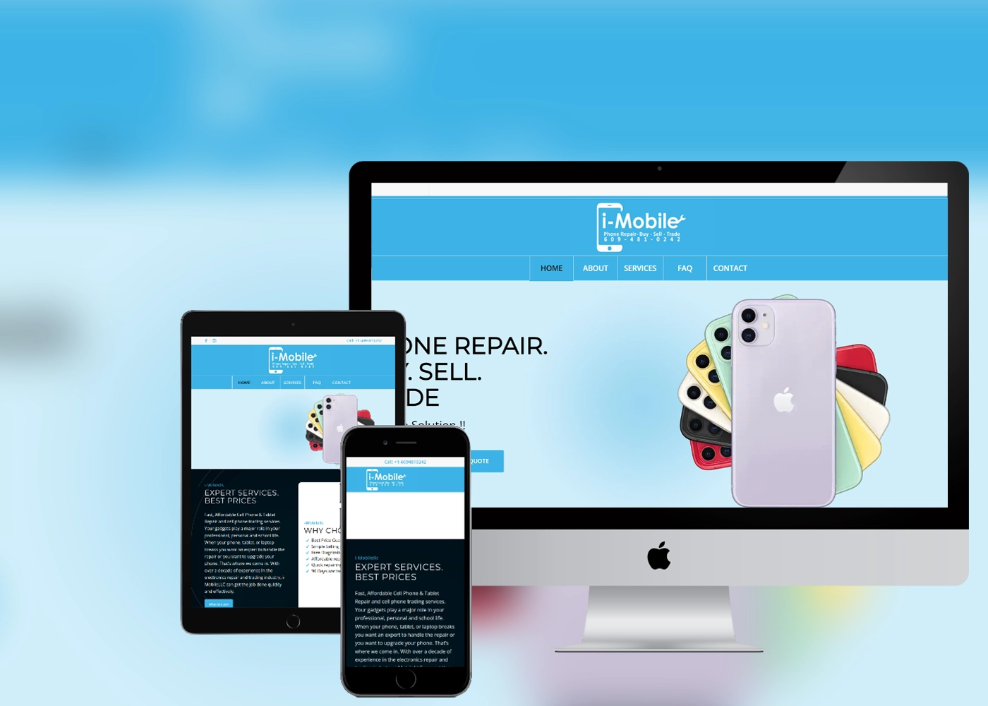 i-Mobile website homepage
