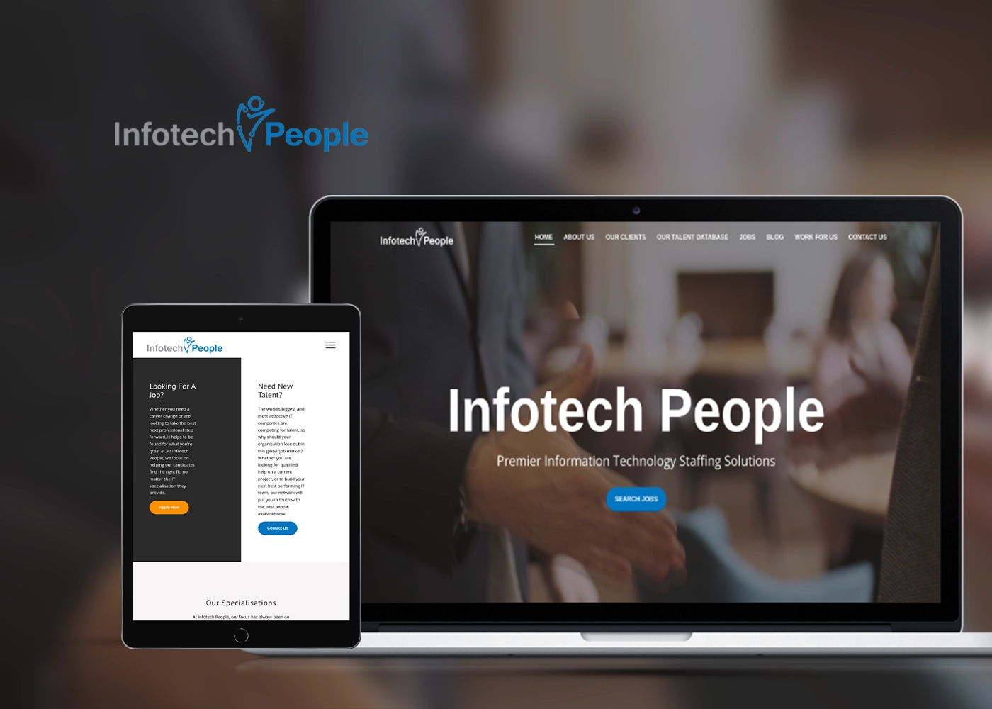 Infotech People website homepage